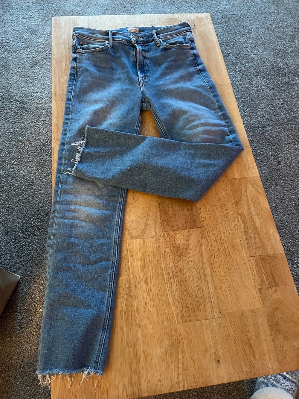 MOTHER Men's Skinny Jeans in Medium Blue Wash